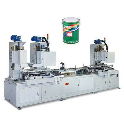 Fully Automatic 0.5-3L Round Paint Can Making Machine For Metal Can Making with Capacity of 60 Cans/min